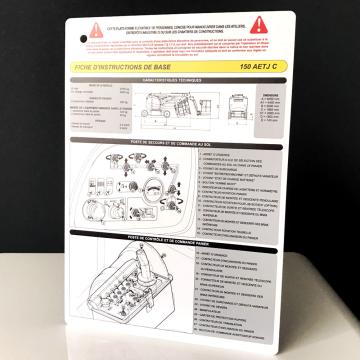 affichette de securite en PVC