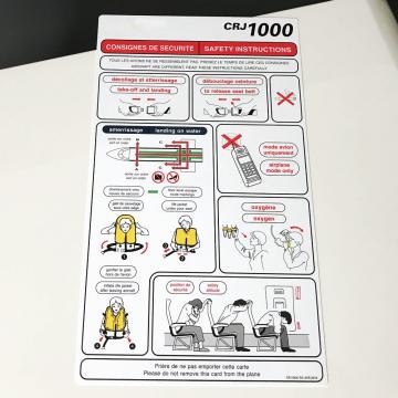 affichette de securite en avion