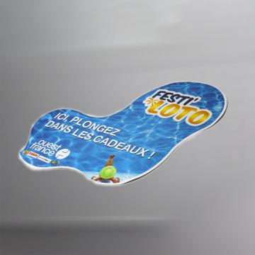 marquage de sol en forme de pied