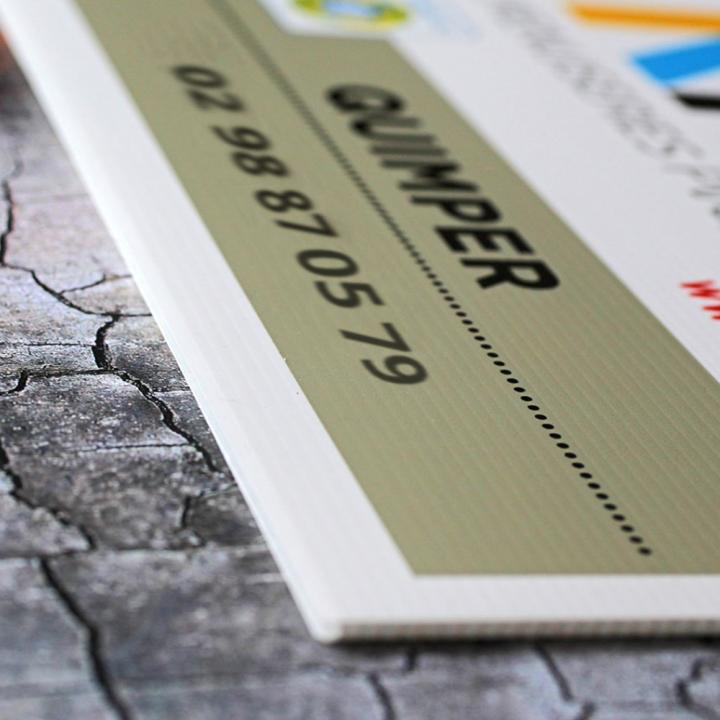 detail d un panneau de chantier