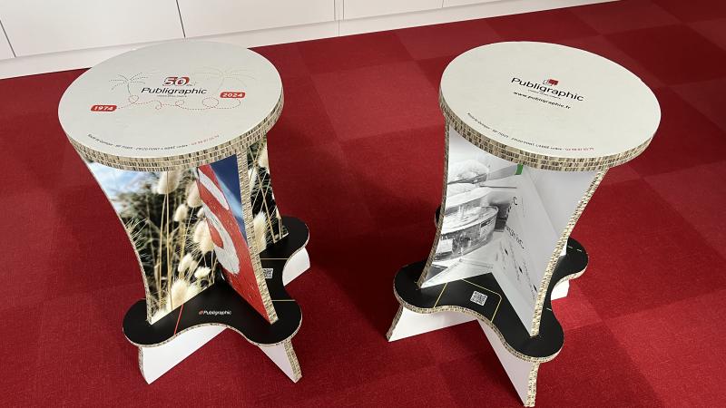 tabouret carton personnalisé