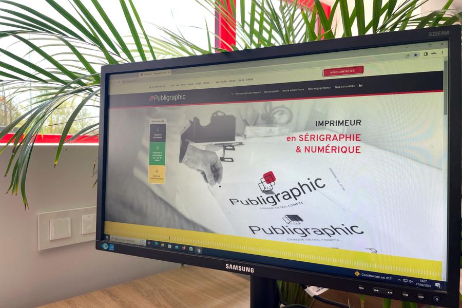 page d'accueil du site internet basse consommation de Publigraphic