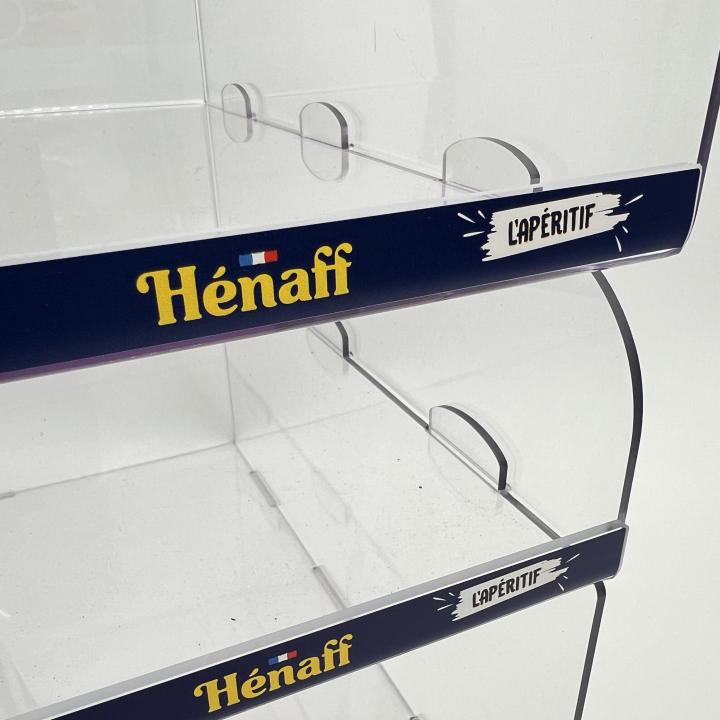 presentoir comptoir transparent