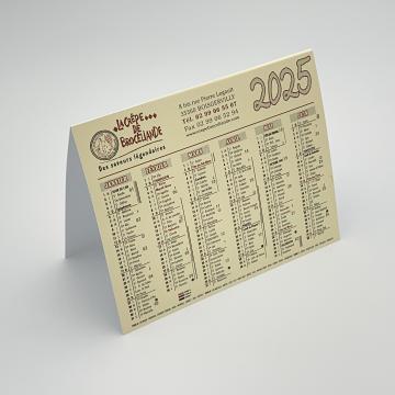 calendrier personnalisee restaurant