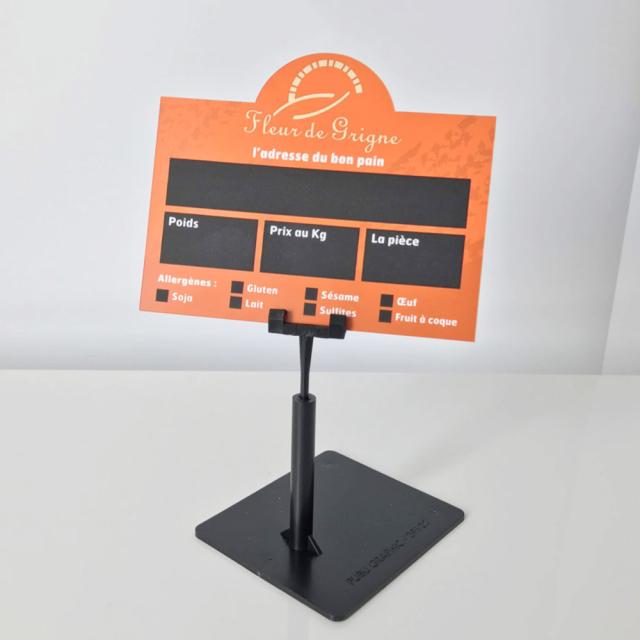 etiquette montee sur pied telescopique