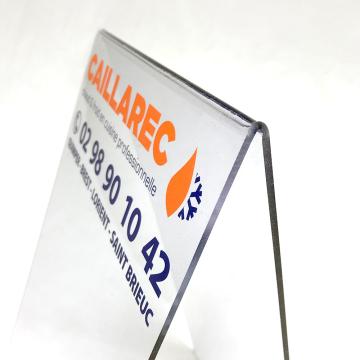 presentoir PLV transparent